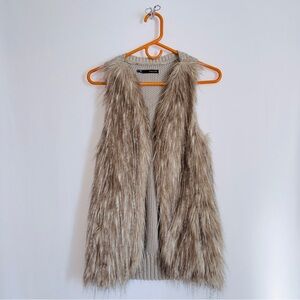 Faux Fur Vest with Pockets